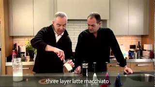 aerolatte  milk frother makes three layer caffè latte macchiato [upl. by Nishom22]