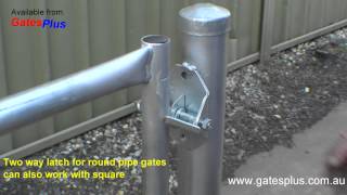 Gate Latch 2 way for round pipe and square [upl. by Redla]