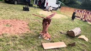 A fabulous range of wooden sculpture at Caerleon festival 2024 [upl. by Ellennahc261]