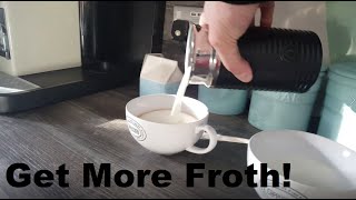 How to Get More Froth from Your Nespresso Coffee Aeroccino  Nespresso tips and help [upl. by Bartle]