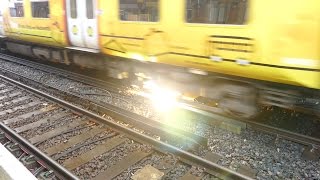 Merseyrail 507 009 making arcs at Birkdale station [upl. by See]